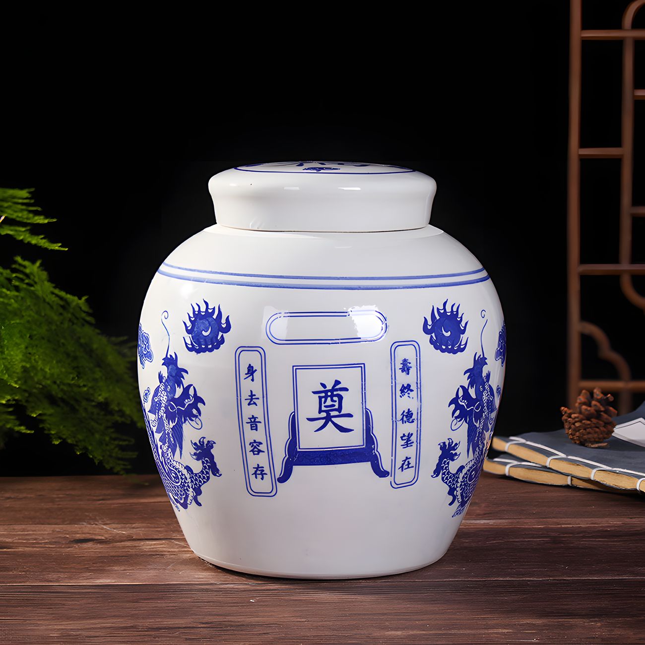 Jingdezhen ceramic urn urn jar moving graves funeral supplies sealed antiseptic pet urns small large