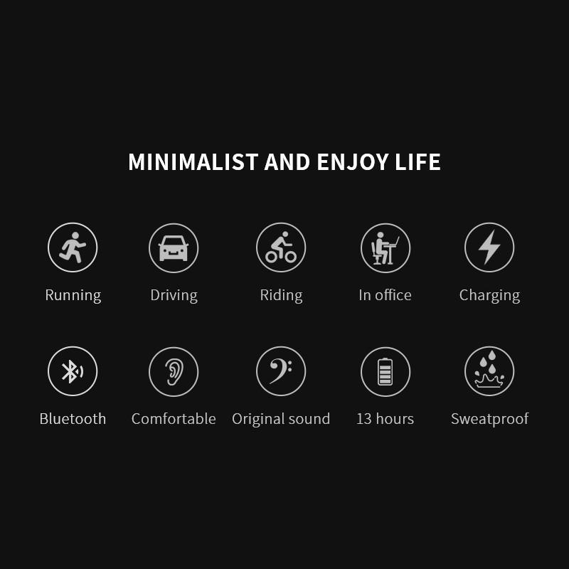 BL09 Bone Conduction Hook Earphone Wireless Bluetooth Headset Ear Stereo HIFI Sports Headphones With Microphone
