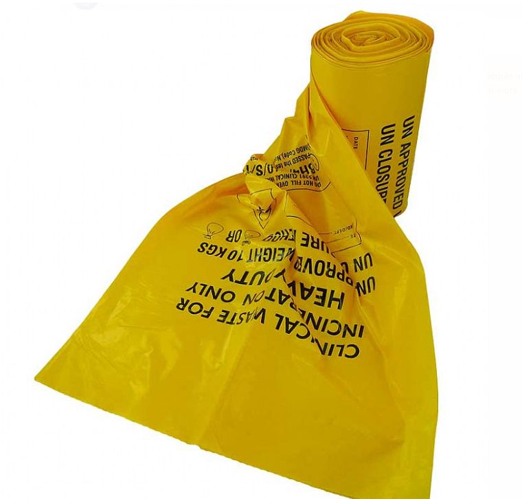 25 ROLLS Thick and Durable Garbage Bags for Safe Waste Disposal, Biohazard Garbage Bags