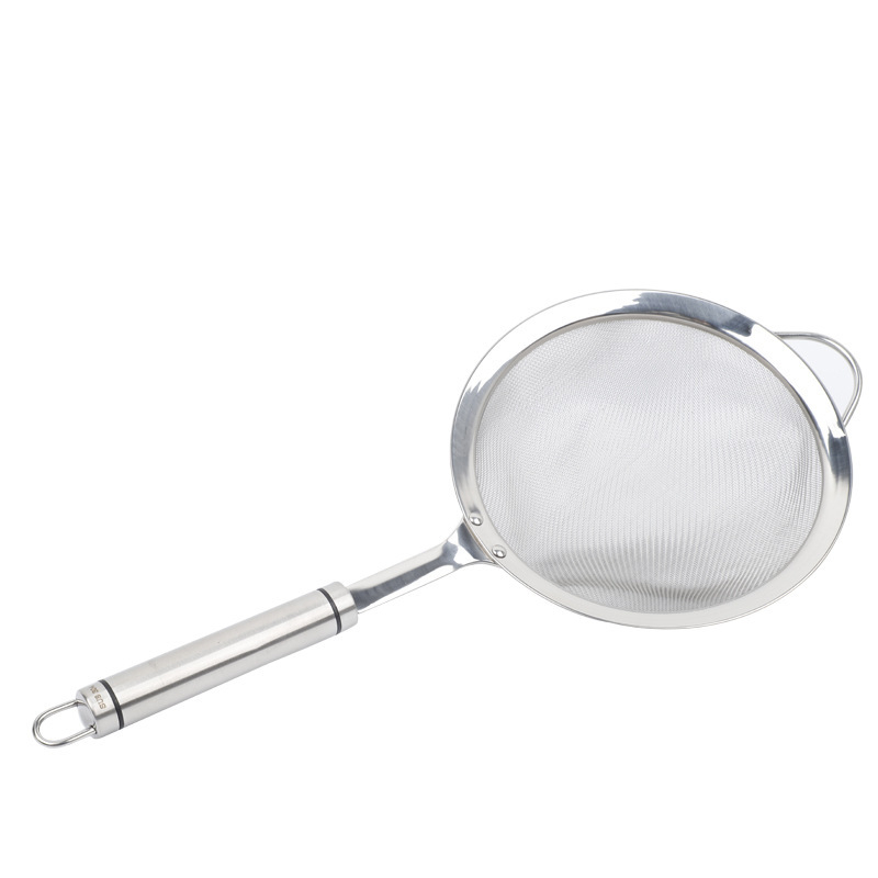 H0103 Kitchen Filter Spoon Hot Pot Filter Stainless Steel Fine Mesh Oil Pot Strainer Ladle Skimmer Oval Fine Mesh Kitchen Accessories
