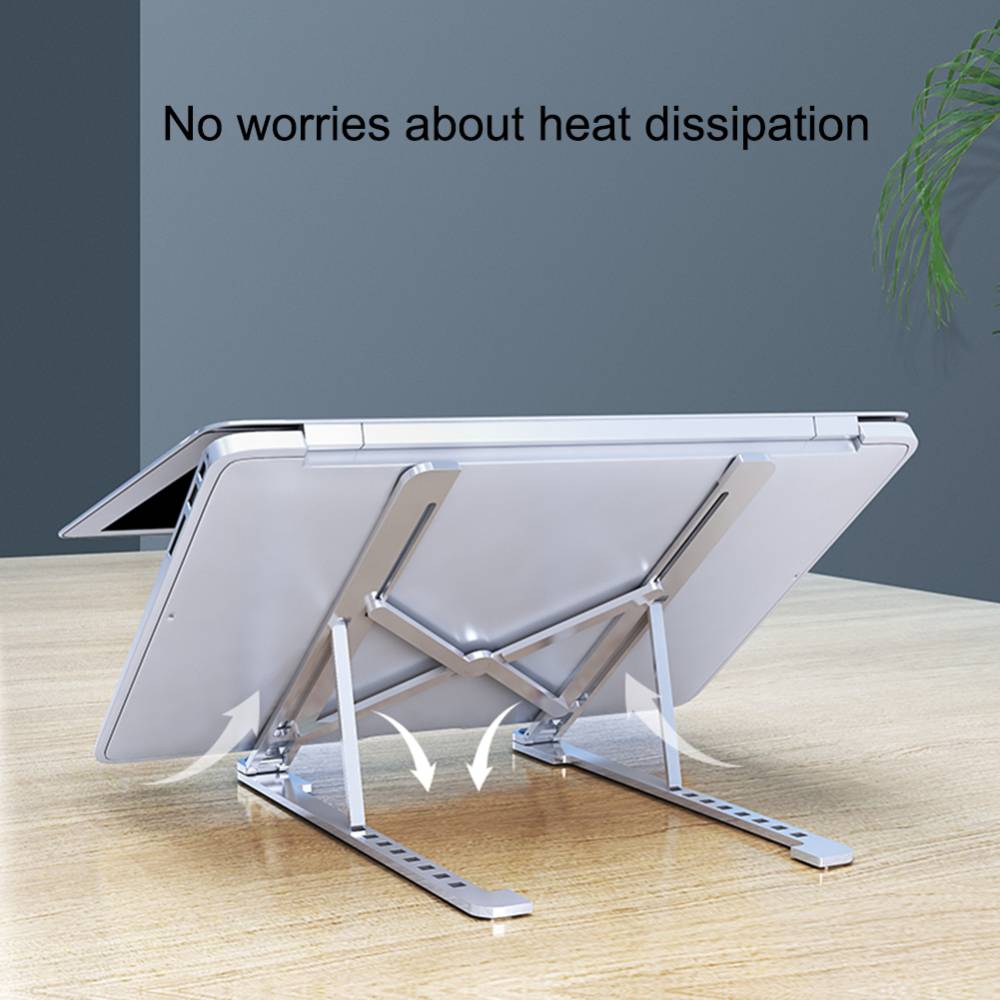 Portable Laptop Stand Aluminium Foldable Notebook Support Laptop Base Macbook Pro Holder Adjustable Bracket Computer Accessories