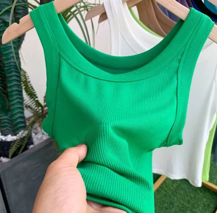 New Design Fashionable Gym Yoga Plain Color Loose Vest Women Running Fitness Sports Workout Cotton Tank Tops