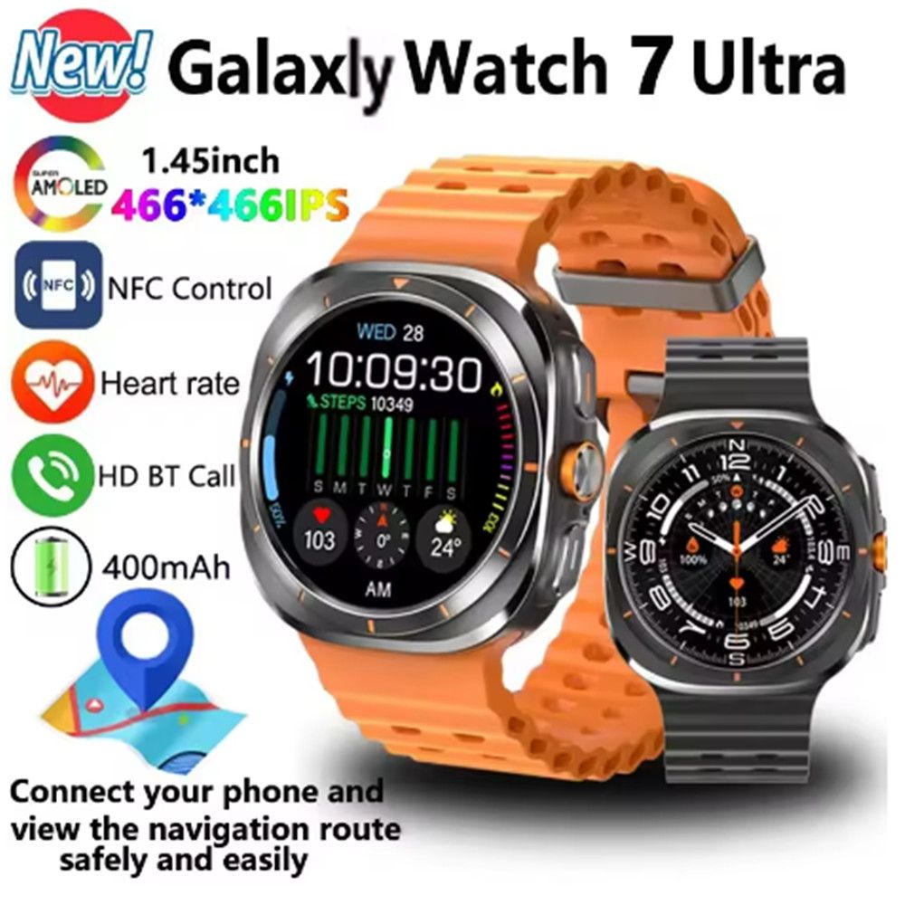 2026 New GT7ultra Smart Watch, Fashion Dynamic Island Round Full Touch Screen Smart Wristwatch, Bluetooth Hands-Free Call, Real-Time Heart Rate Blood Pressure Monitor
