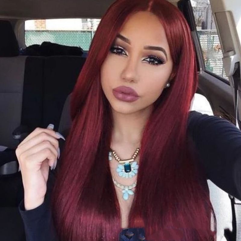 Wigs Long straight hair medium differentiation fiber headband CRRSHOP wig Straight wave 27 inches black ,dark brown wigs 