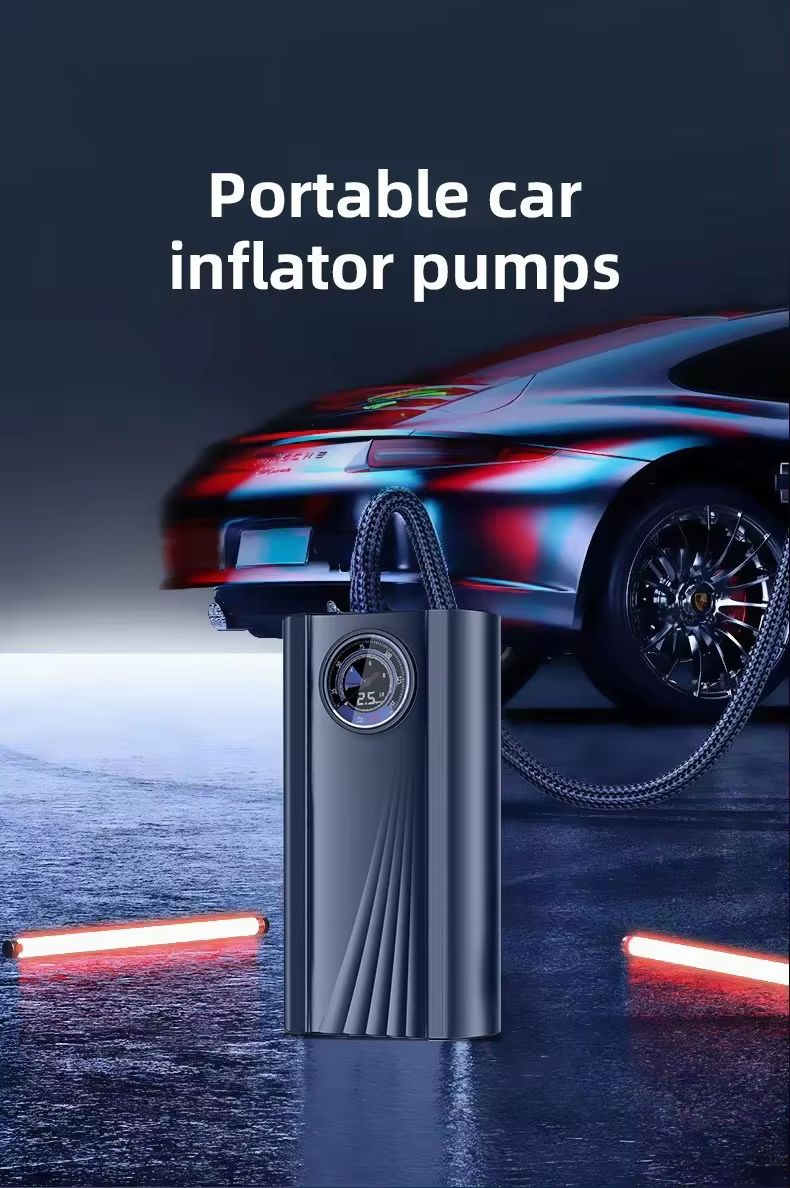 AUNONT 12V Wired with Cigarette Lighter Air Compressor for Car Auto Pump Portable Car Air Pump for Tire Inflation