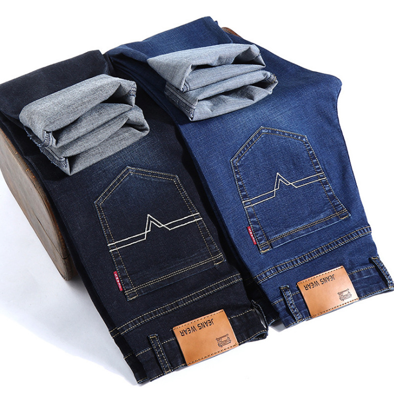 New Arrival Men's Wear Stretch Jeans Lightweight breathable Denim Trousers Slim Straight Business Pants Men clothes