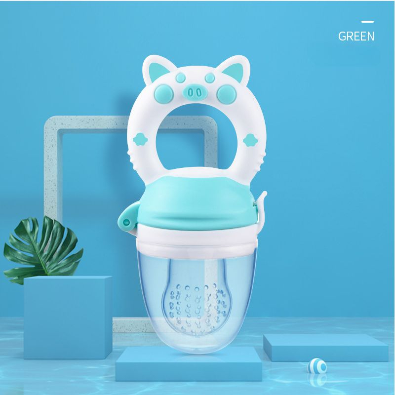 YYL065 Baby Food Feeding Spoon Juice Extractor Pacifier cup Molars Baby feeding bottle Silicone Gum Fruit Vegetable Bite Eat Auxiliary