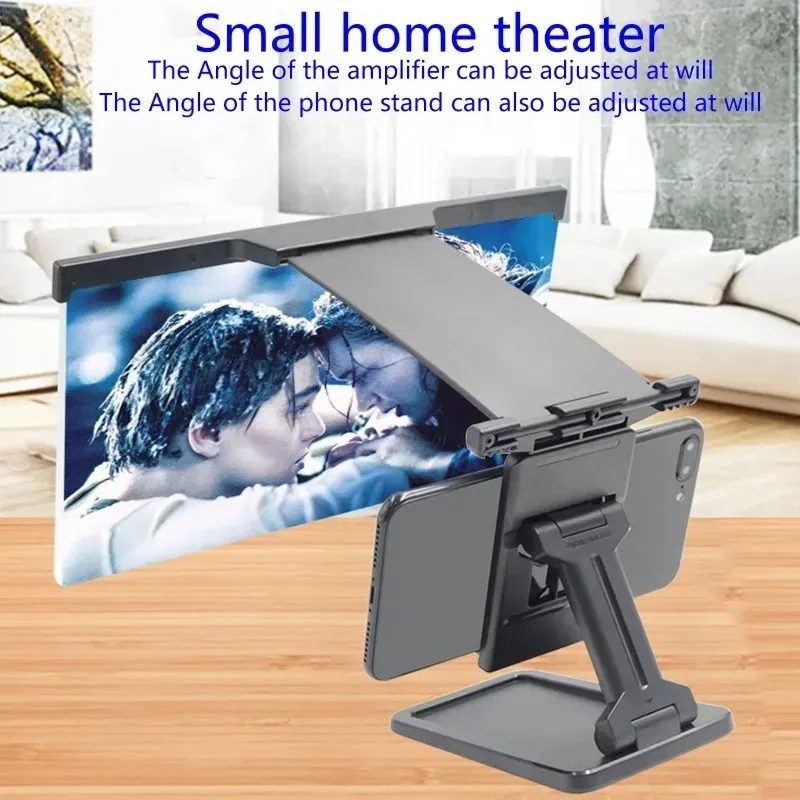 AUNONT L20 Mobile Phone Amplifier Smartphone Projector Screen Stand 3D Magnifier Loudspeaker Bracket Holder