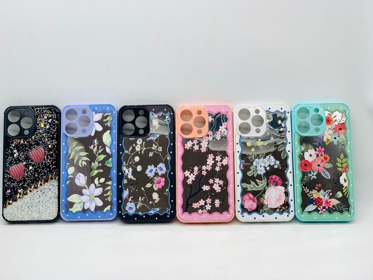 Premium Mirror Flower Pattern Phone Case Shockproof For iPhone 15 PRO MAX