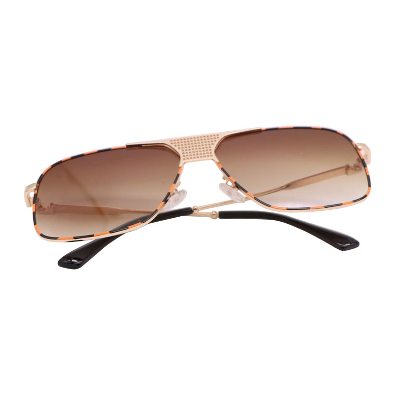 2531 Men Women Sunglasses Oversized Metal Frame Gradient Color Lens Sungshades Vintage Square Ladies Outdoor Spectacles UV400 Gafas