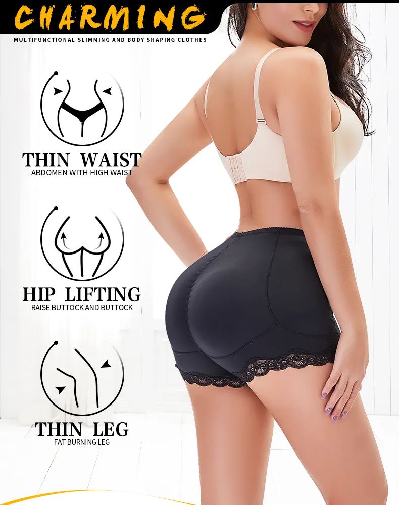 Women Butt Lifter Panty Fake Buttock Body Shaper Padded Underwear Lady Lift Bum High Waist Tummy Control Hip Panties