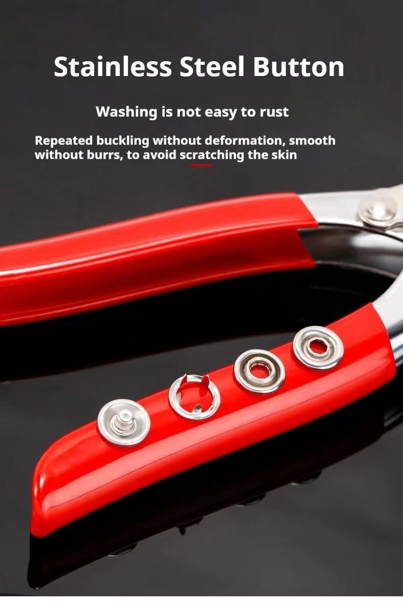200 Sets 9.5mm Metal Prong Snaps Buttons with Fastener Pliers Press Tool Kit For Sewing and Leather and Craft