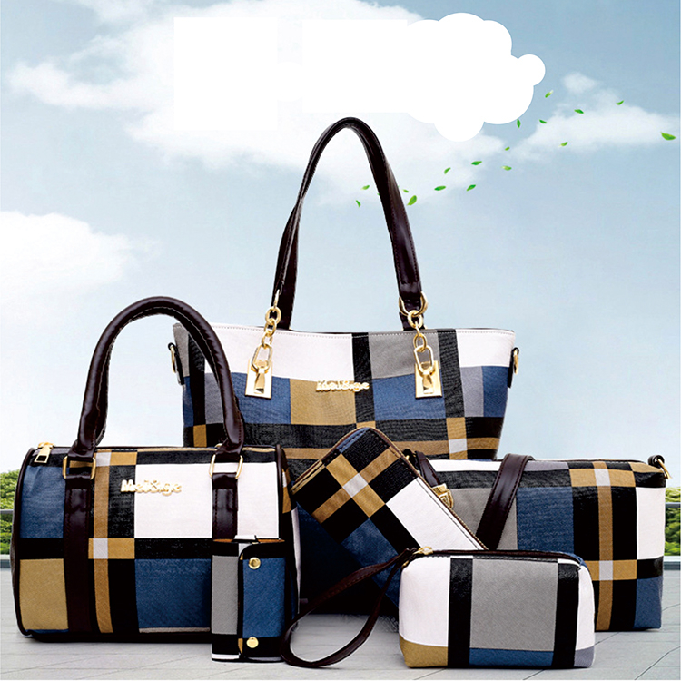 New Fashion One-shoulder Diagonal Women's Bag Mother-and-Mother Bag 6-piece Large-capacity Hand-held Ladies Bag