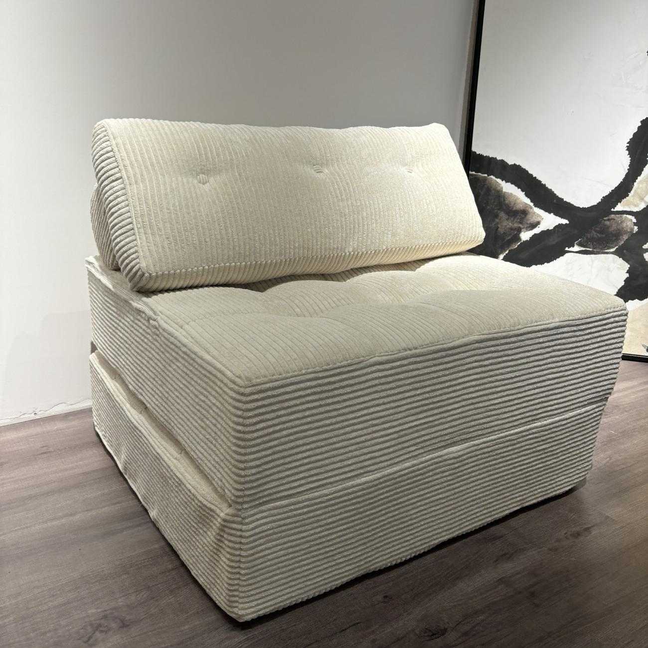 Folding Chair Bed, Futon Sofa, Floor Couch for Adults Chair for Living Room, Lounge Sofa, Convertible Sofa Bed, Small Couches for Small Spaces, White