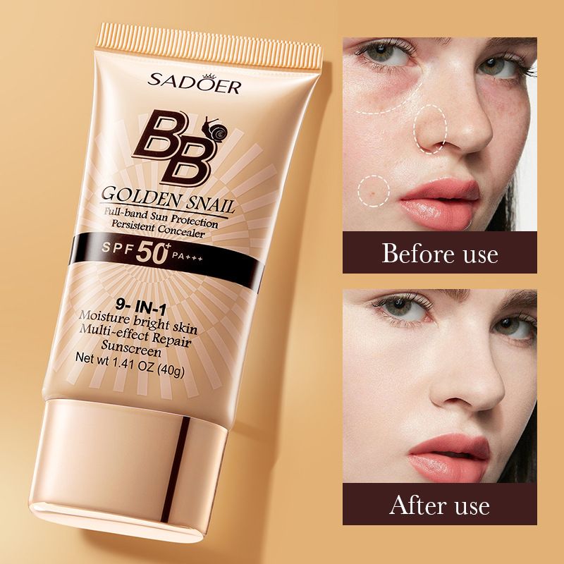 Sunscreen SADOER Golden Snail Sunscreen BB Cream isolation protection whitening 