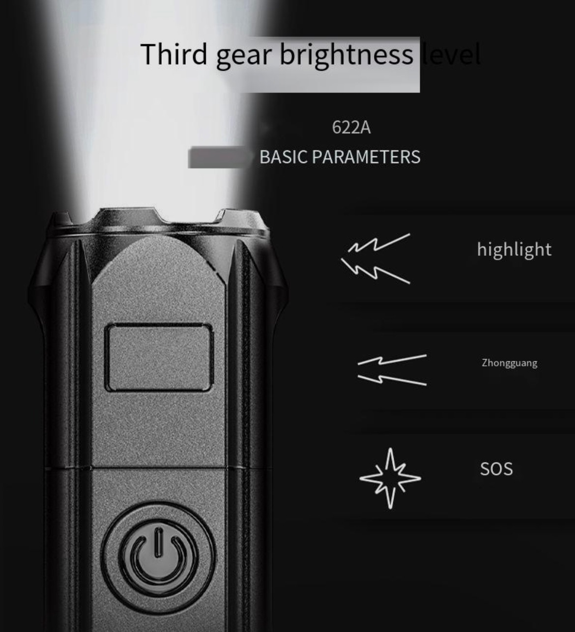LED Flashlights - Mini Camping Flashlights with High Lumens, 3 Modes, Zoomable Beam - Powerful, Bright, Circle charge, and Versatile Tactical Flash Light for Outdoor and Home Use