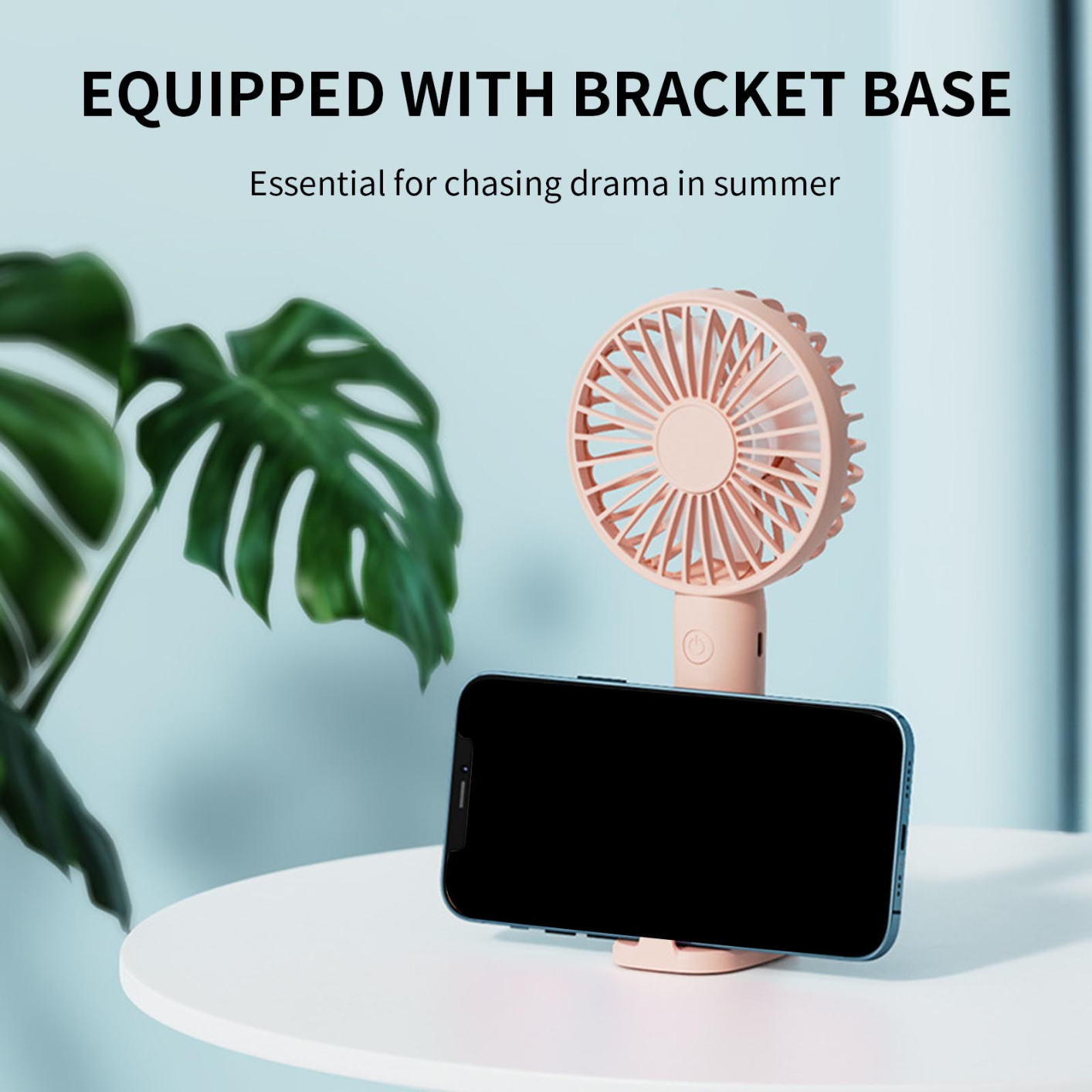 Desktop Natural Wind Mode Mini Portable Small Fan Quiet Rechargeable Office Desktop
