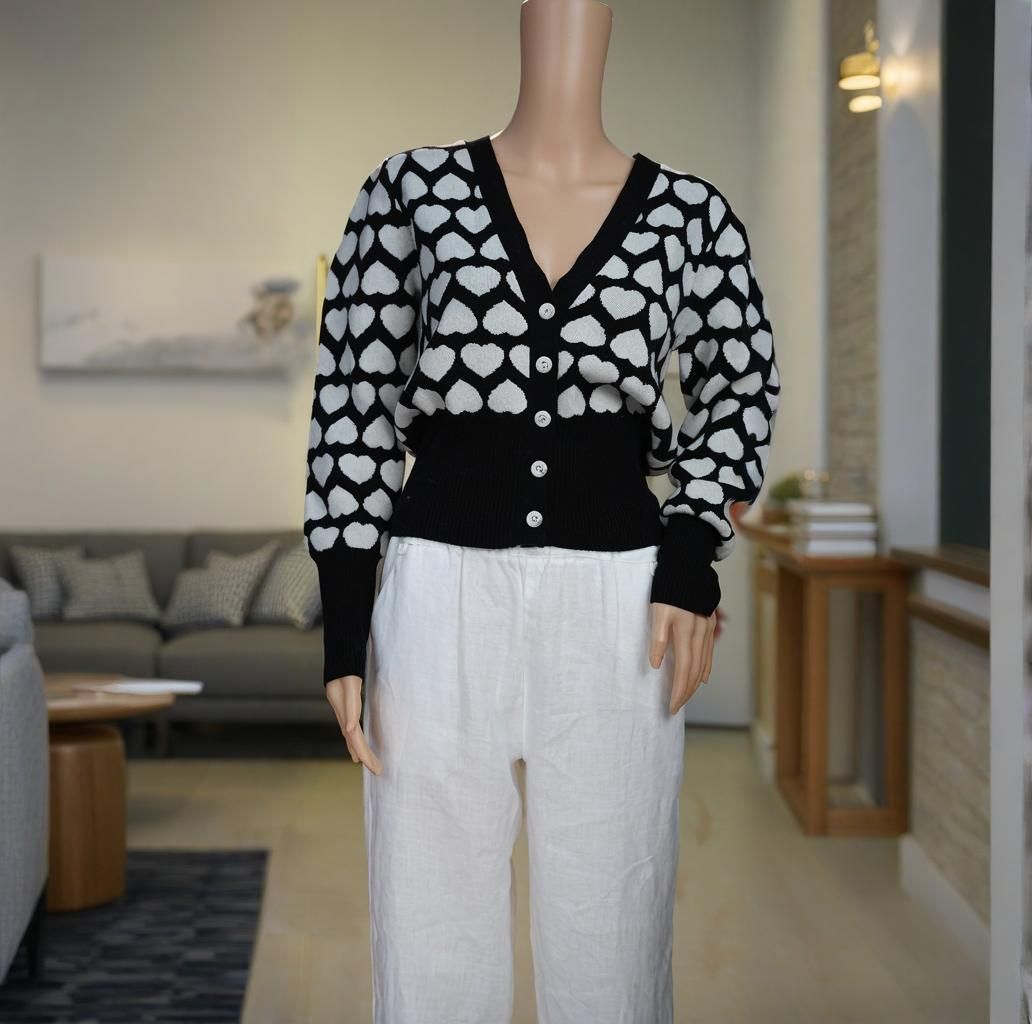 Wool knit Sweater Round Women's Sweater