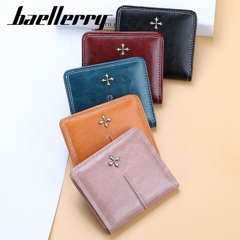 Vintage Minimalist Short Wallet for Women, Trendy Zipper Card Holder, Niche Design Small Coin Purse Money Clip
