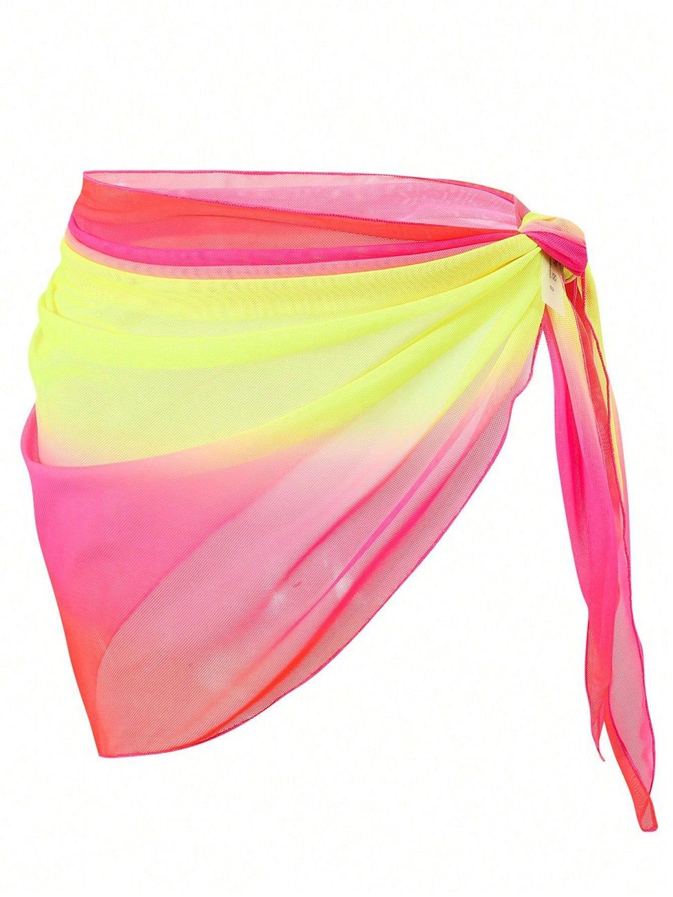 Gradient Sheer Beach Sarong, Lightweight Chiffon Bikini Cover-Up Wrap Skirt, 20+ Colors, S-XL, Quick-Dry for Beach, Pool & Vacation
