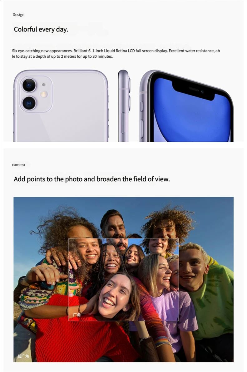 Apple iPhone 11 (Unlocked, 64GB) – 6.1” Liquid Retina HD Display, A13 Bionic Chip, Dual-Camera System