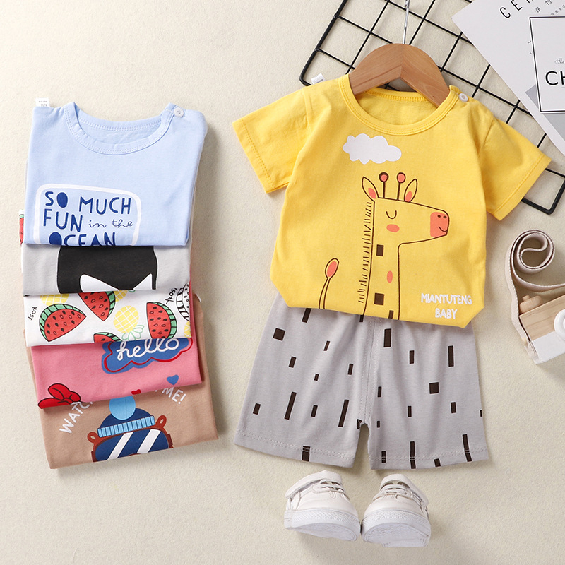 Toddler Boy Clothes Kids Summer Cotton Clothing Sets Little Boys Outfits Kids Children Girl Outfits