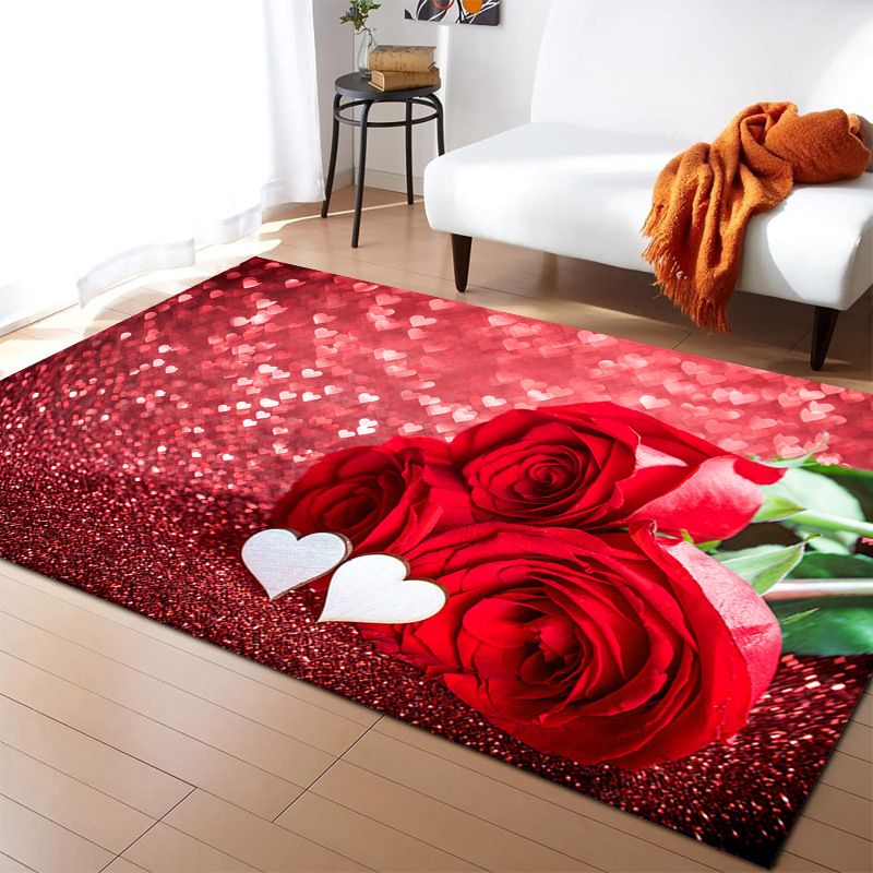 Valentine's Day carpet, romantic roses, living room decorative floor mats, floor mats CRRSHOP free shipping home decor lovers carpet