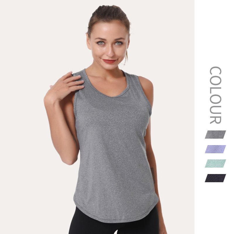 Women's Quick Dry Workout Tank Top, Breathable Sleeveless Athletic Top, Soft Polyester Gym Yoga Shirt with Racerback Design, Loose Fit Sportswear for Running Training Fitness Activities
