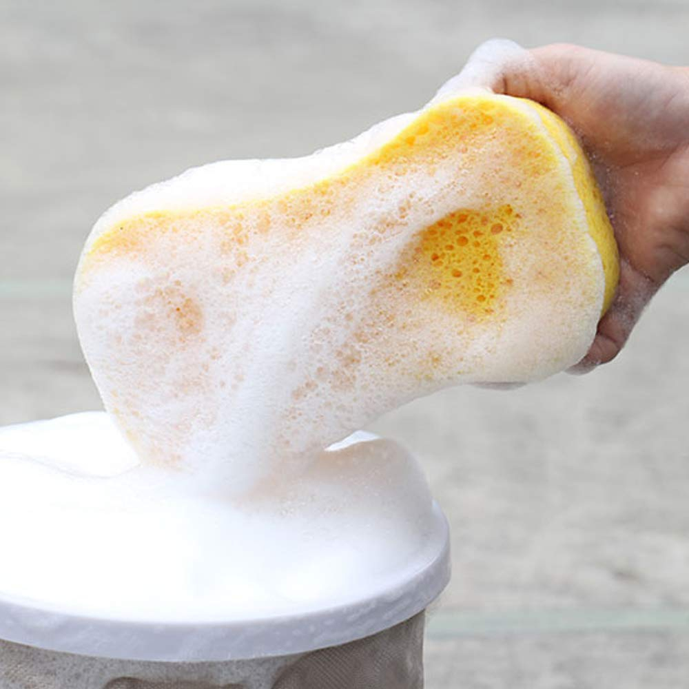 3pcs Car Wash Sponges Multi-Functional Sponge Multi-Color Cleaning Sponges with Vacuum Compressed Packing