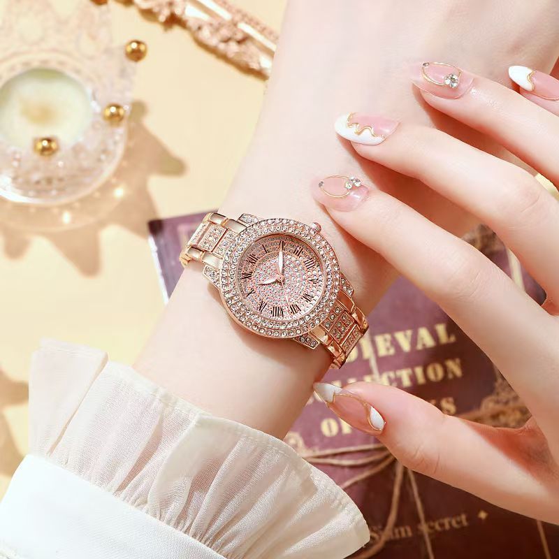 Spicy Girl Sweet Wind Watch Women's Niche High End Feeling Starry Sky Quartz Watch Student Full Diamond Women's Watch Valentine's Day Gift