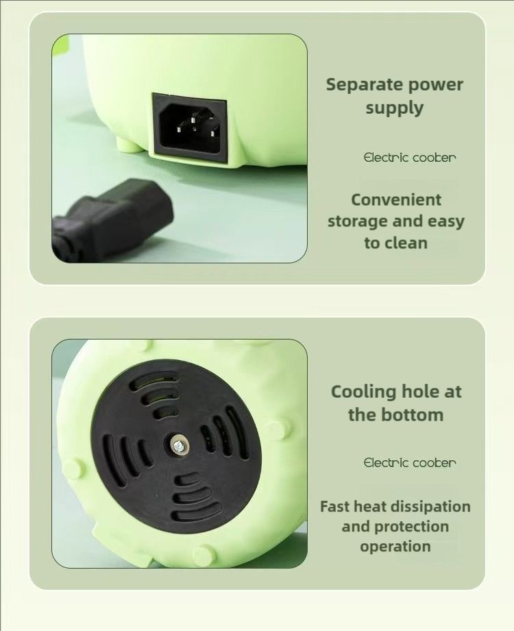 XIAXIN multifunctional electric cooking pot with steamer, portable cookware,stew,boil,saute,fry,steam,1.8L