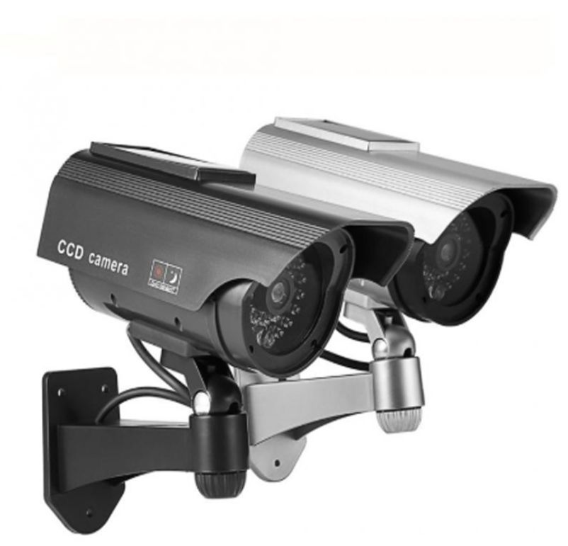 Dummy Camera Solar Battery Powered Flicker Blink LED Fake Indoor Outdoor Surveillance Security Camera Bullet CCTV Camera
