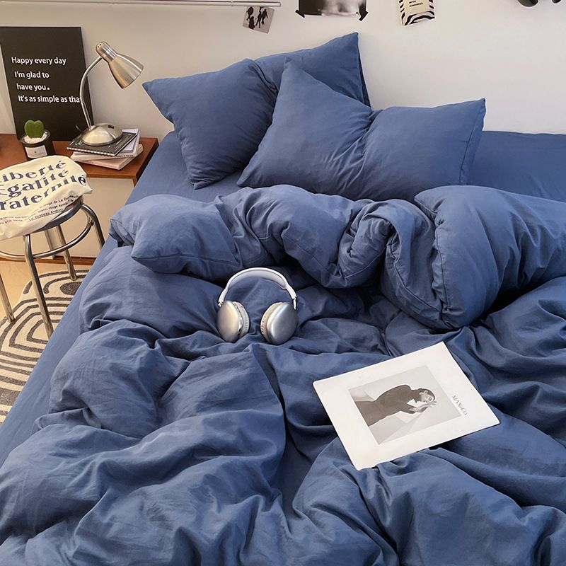 Bedding, bed sheets, duvet covers, pillows 4pcs set,3pcs set,bed set,Soft,comfortable,breathable Washed cotton