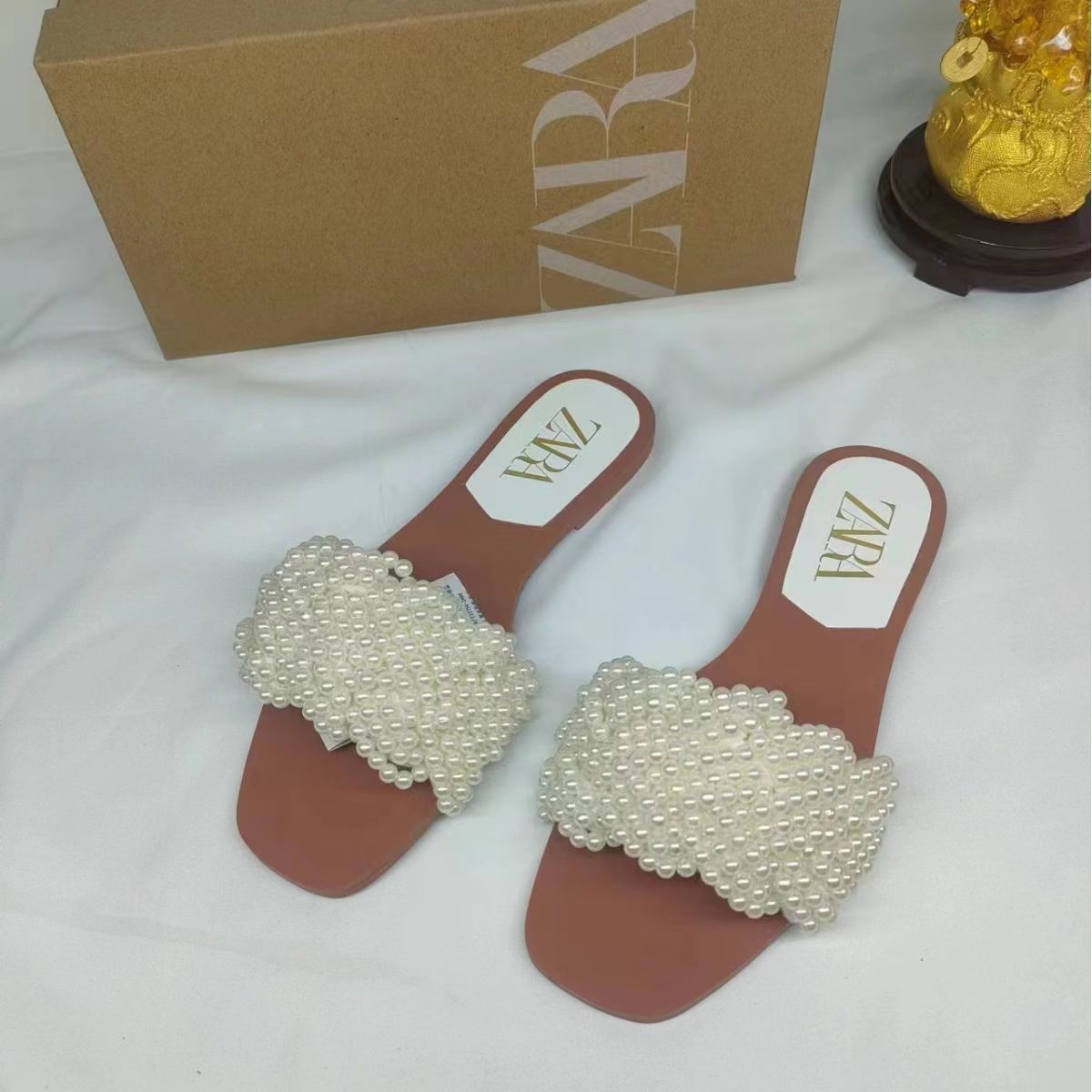 ZA new 2024 summer Spanish flat outside to wear sandals women open-toe temperament fashion beach shoes women fashion