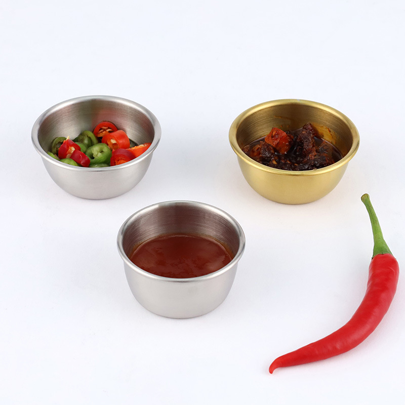 Small Salad Dressing Containers - Leakproof Dip Containers for Lunch - Stainless Steel Sauce Container - Mini Condiment Container for Kids - Metal Dipping Sauce Cups to Go