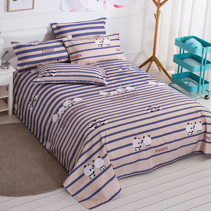 Bed Sheet Bedding 3-piece set CRRSHOP home Bed sheet + 2 pillowcases Skin friendly brushed bed sheets, pillowcases, single and double setscolor  # 01