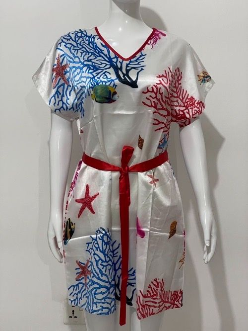 Sexy Ladies Cool Mock Silk Satin Bathrobes Dressing Gowns Comfortable Simple Loungewear Midi Multicolor Resort Style Casual Shirt Shorts Set