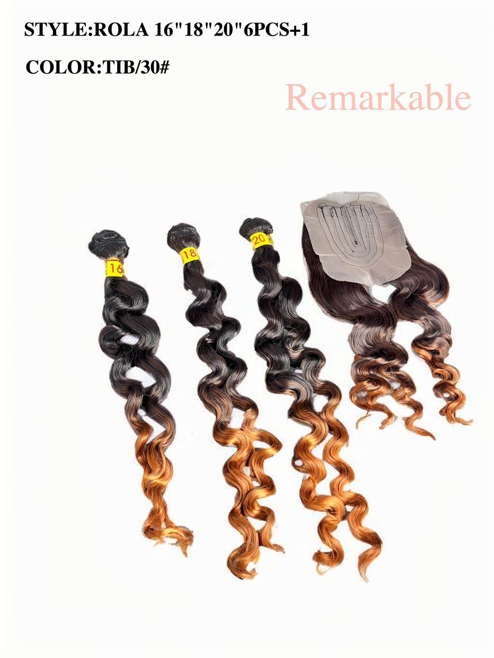 6pcs Remarkable Hair Extention Romance Curl Loose Wave Bundles[JC 16'',18,20'']
