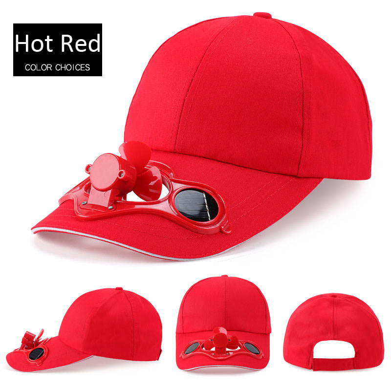Outdoor Sunshade Solar Panel Solar Power Mini Fan Cap Cooling in the ...