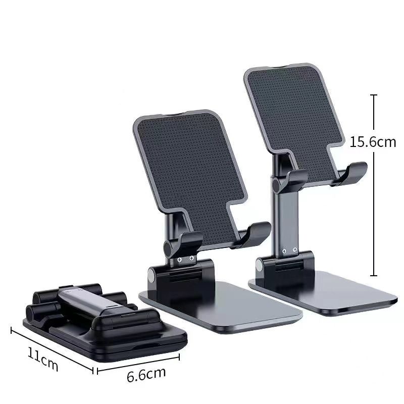 Mobile phone holder, live streaming, lifting and folding multifunctional universal support stand Phone Holder black