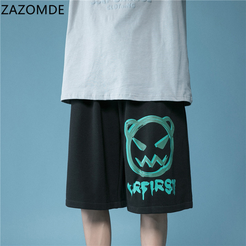 X349 Korean Fashion Printed Shorts Summer Sweatpants Men's Casual Running Shorts Hip Hop Mens Clothing Basketball Hot Pants