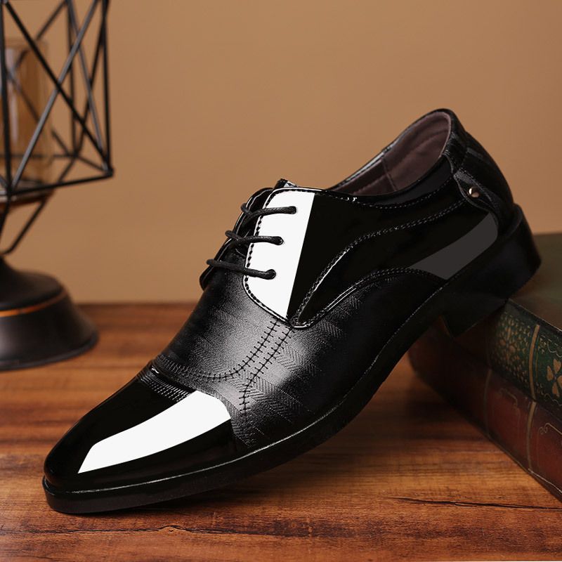 Spring new leather shoes men's business formal large size shoes fashion hundred tower wedding shoes 8810