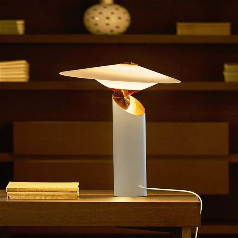 OUFULA Modern Table Lamp Vintage Simple Design LED Bedside Desk Light Decor for Home Living Room Hotel
