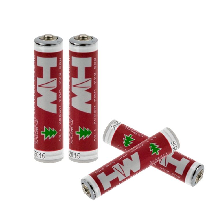 HW AAA Batteries Blister Hanging Packing, Super Heavy Duty Power Carbon
