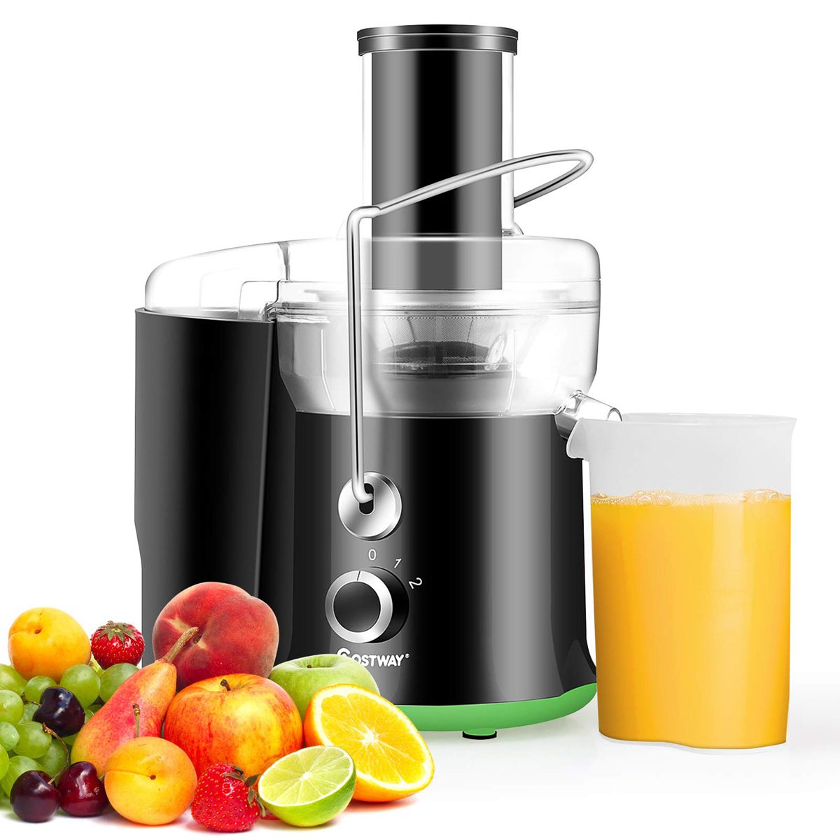 Juicer Machine, Centrifugal Juicer with 3-Inch Wide Mouth, BPA-Free Stainless Steel Juice Maker with 2-Speed Control, Masticating Juice Extractor for Fruit Vegetable