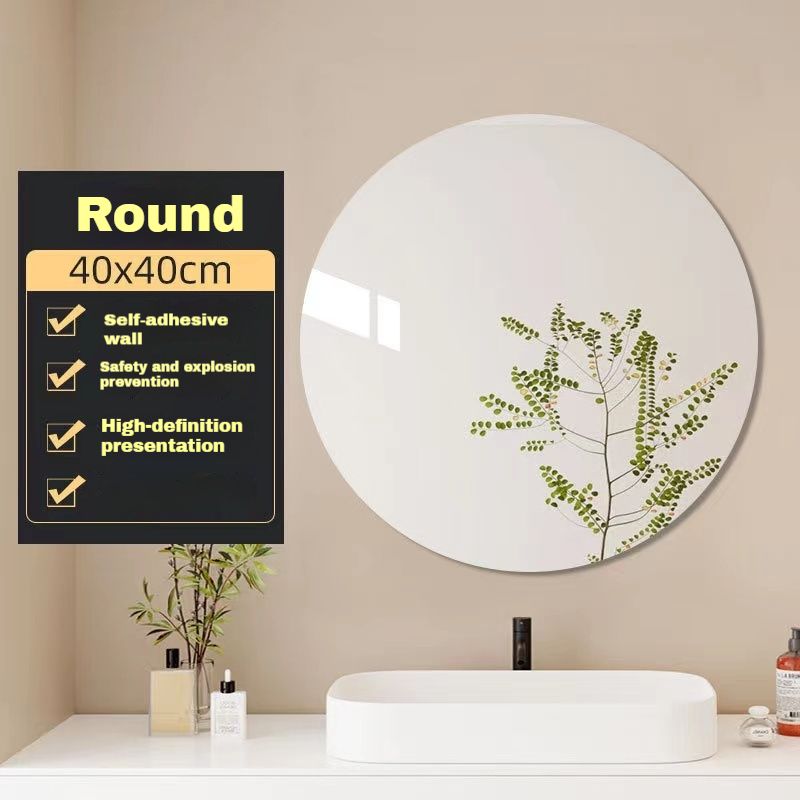 Won't break soft mirror, 40*120CM rectangular mirror, diameter 40CM round mirror（Special rates for events）Diameter 40CM circular mirror