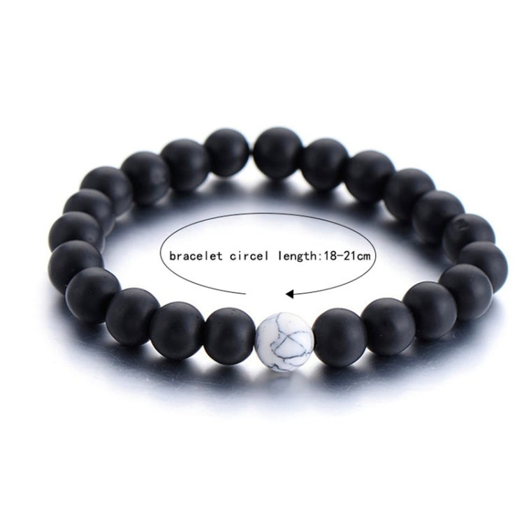 2PCS/SET COUPLES DISTANCE BRACELET CLASSIC NATURAL STONE BEADED BRACELETS