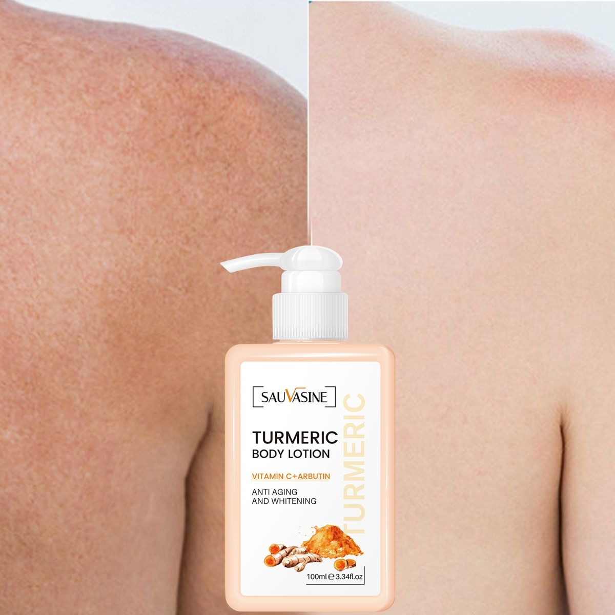 SAUVASINE Turmeric Body lotion brightens the skin and gently brightens the body