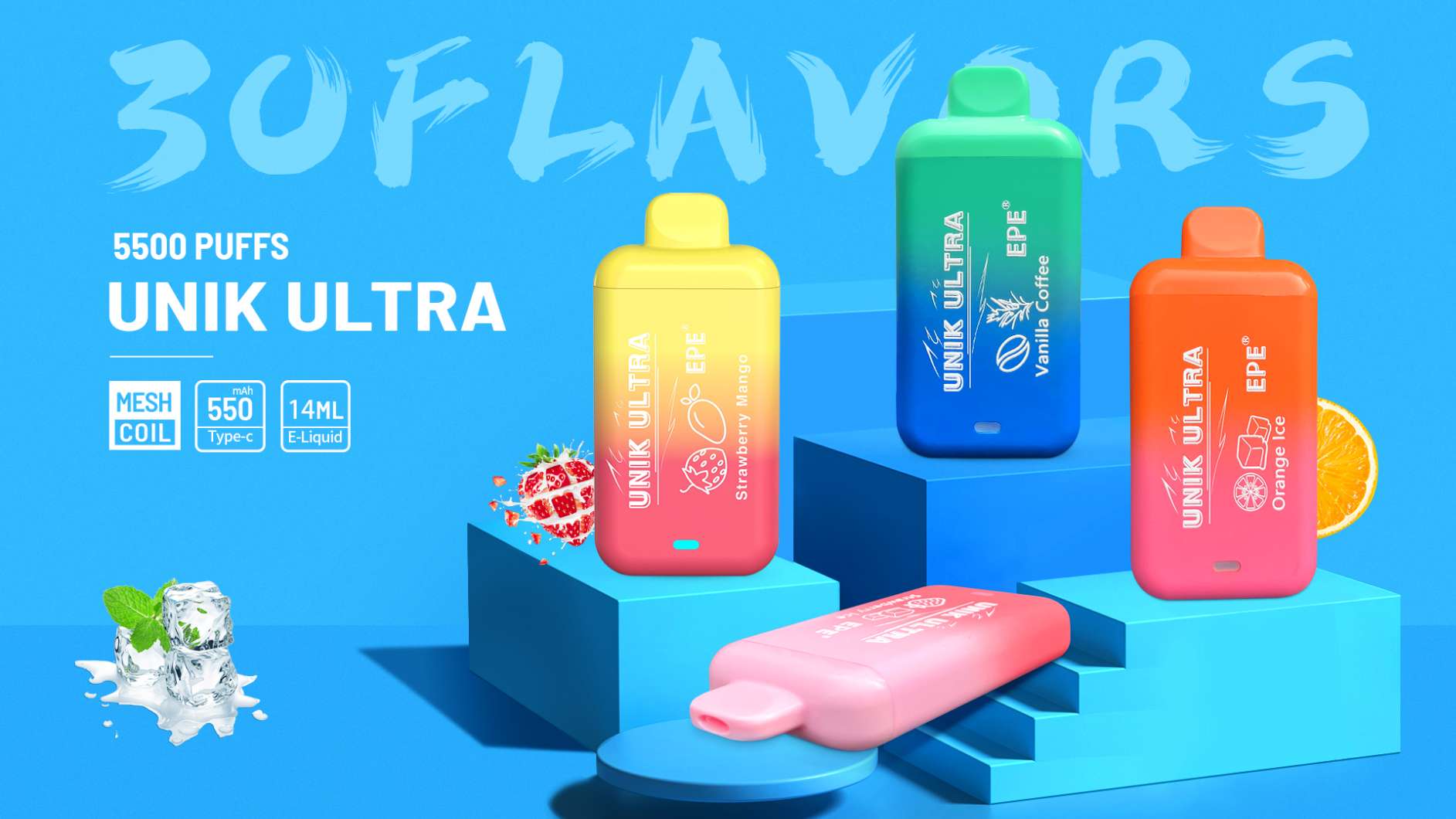 EPE Unik Ultra Electronic Cigarette Type C Rechargeable Pen Hookah 5500 Puffs Pod Device Disposable Vapes EPE UNIK PRO 6000PUFFS 550mAh 2% 5% Nicotine 14ML 13ml Disposable Vape EPE 5500puffs E-Cigarette ODM Vape Vs Fume Elux Puff Plus Vape Pod Custom Disposable Vape 