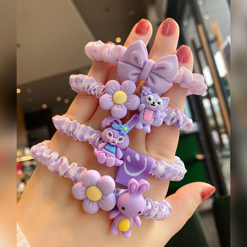 Cute Girls Hair Tie Elastic Hair Band Ropes Cartoon Ponytail Holders LinaBell StellaLou Hair Accessories